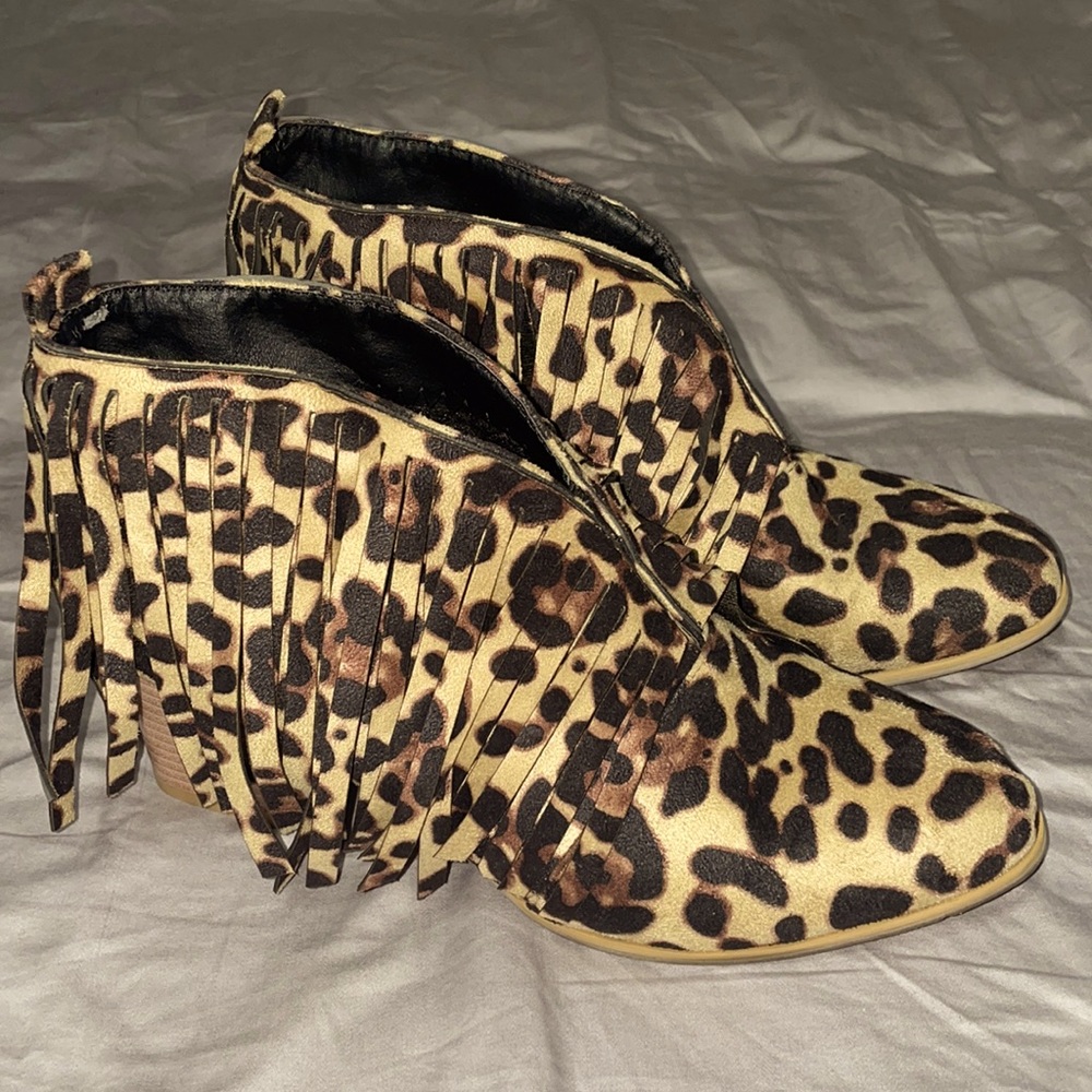 Fringe Cheetah Booties!